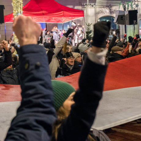 Demonstrations in Poland against PiS.