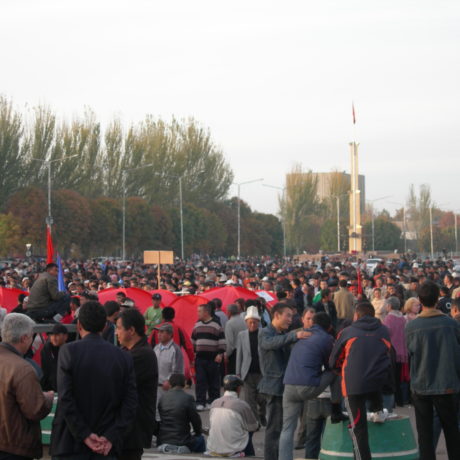 Demonstrations in Kyrgyzstan in 2006.