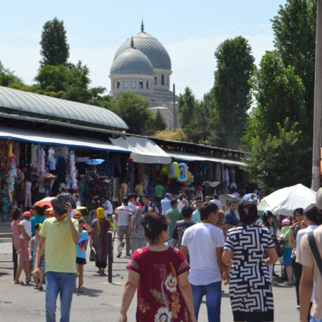 Marked i Usbekistan.