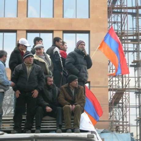 Gateprotester i Armenia i 2008.